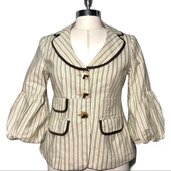 Nanette Lepore Jackets & Blazers - Nanette Lepore 3/4 Bell Sleeve Blazer Jacket Sz 6